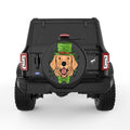 GOLDEN RETRIEVER ST PATRICKS DAY BLACK TIRE COVER