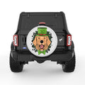 GOLDEN RETRIEVER ST PATRICKS DAY PEARL  WHITE CARBON FIBER TIRE COVER
