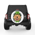 GOLDEN RETRIEVER ST PATRICKS DAY WHITE TIRE COVER