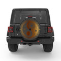 GOLDEN SUN MOON YING YANG BLACK CARBON FIBER TIRE COVER