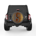 GOLDEN SUN MOON YING YANG BLACK CARBON FIBER TIRE COVER