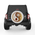 GOLDEN SUN MOON YING YANG SILVER CARBON FIBER TIRE COVER
