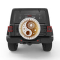 GOLDEN SUN MOON YING YANG BLACK TIRE COVER