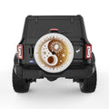 GOLDEN SUN MOON YING YANG PEARL  WHITE CARBON FIBER TIRE COVER