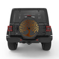 GOLDEN TREE OF LIFE BLACK CARBON FIBER TIRE COVER