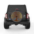 GOLDEN TREE OF LIFE BLACK CARBON FIBER TIRE COVER