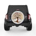 GOLDEN TREE OF LIFE SILVER CARBON FIBER TIRE COVER