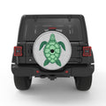 GREEN SEA TURTLE WHITE TIRE COVER