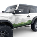 GREEN MOUNTAIN RANGE LANDSCAPE BODY GRAPHIC DECAL FITS 2021+ FORD BRONCO 2 DOOR