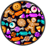 HALLOWEEN SWEETS AND COOKIES BLACK CARBON FIBER TIRE COVER