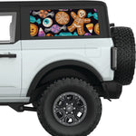 HALLOWEEN SWEETS AND COOKIES QUARTER WINDOW DECAL FITS 2021+ FORD BRONCO 2 DOOR HARD TOP