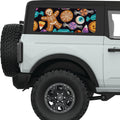 HALLOWEEN SWEETS AND COOKIES QUARTER WINDOW DECAL FITS 2021+ FORD BRONCO 2 DOOR HARD TOP