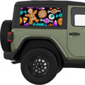 HALLOWEEN SWEETS AND COOKIES QUARTER WINDOW DECAL FITS 2011-2018 JEEP WRANGLER 2 DOOR HARD TOP JK