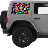 HALLOWEEN SWEETS AND COOKIES QUARTER WINDOW DECAL FITS 2011-2018 JEEP WRANGLER 4 DOOR HARD TOP JKU
