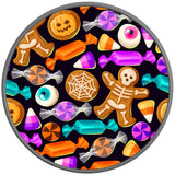 HALLOWEEN SWEETS AND COOKIES SILVER CARBON FIBER TIRE COVER