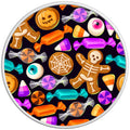 HALLOWEEN SWEETS AND COOKIES WHITE TIRE COVER