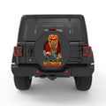 HALLOWEEN ZOMBIE WITH PUMPKIN PEARL  WHITE CARBON FIBER TIRE COVER