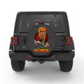 HALLOWEEN ZOMBIE WITH PUMPKIN BLACK CARBON FIBER TIRE COVER