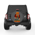 HALLOWEEN ZOMBIE WITH PUMPKIN BLACK CARBON FIBER TIRE COVER