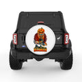 HALLOWEEN ZOMBIE WITH PUMPKIN WHITE TIRE COVER