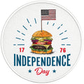 HAMBURGER INDEPENDENCE DAY BLACK TIRE COVER