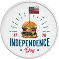 HAMBURGER INDEPENDENCE DAY WHITE TIRE COVER