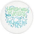HANGING WITH THE JELLIES PEARL  WHITE CARBON FIBER TIRE COVER