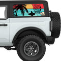 HAPPINESS COMES IN WAVES QUARTER WINDOW DECAL FITS 2021+ FORD BRONCO 2 DOOR HARD TOP