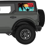 HAPPINESS COMES IN WAVES QUARTER WINDOW DECAL FITS 2021+ FORD BRONCO 4 DOOR HARD TOP