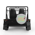 HAPPY CAMPERVAN SILVER CARBON FIBER TIRE COVER FOR MOKE
