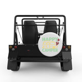 HAPPY CAMPERVAN WHITE TIRE COVER FOR MOKE