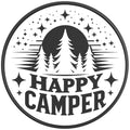 HAPPY CAMPER BLACK CARBON FIBER TIRE COVER