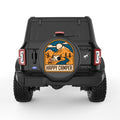 HAPPY CAMPER FIRE BLACK CARBON FIBER TIRE COVER