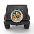 HAPPY CAMPER FIRE WHITE TIRE COVER