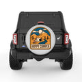 HAPPY CAMPER FIRE SILVER CARBON FIBER TIRE COVER