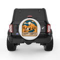HAPPY CAMPER FIRE PEARL  WHITE CARBON FIBER TIRE COVER