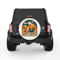 HAPPY CAMPER FIRE WHITE TIRE COVER