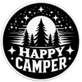 HAPPY CAMPER PEARL  WHITE CARBON FIBER TIRE COVER