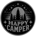 HAPPY CAMPER SILVER CARBON FIBER TIRE COVER