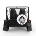 HAPPY CAMPER TREES BLACK CARBON FIBER TIRE COVER FOR MOKE