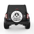 HAPPY CAMPER TREES BLACK TIRE COVER