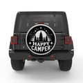 HAPPY CAMPER TREES BLACK TIRE COVER