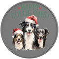 HAPPY COLLIE DAYS SILVER CARBON FIBER TIRE COVER