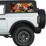 HAPPY HALLOWEEN PATTERN QUARTER WINDOW DECAL FITS 2021+ FORD BRONCO 2 DOOR HARD TOP