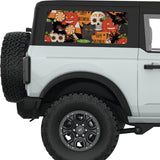 HAPPY HALLOWEEN PATTERN QUARTER WINDOW DECAL FITS 2021+ FORD BRONCO 2 DOOR HARD TOP