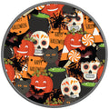 HAPPY HALLOWEEN PATTERN SILVER CARBON FIBER TIRE COVER