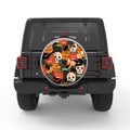 HAPPY HALLOWEEN PATTERN WHITE TIRE COVER