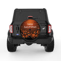 HAPPY HALLOWEEN PUMPKIN MONSTERS BLACK TIRE COVER