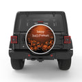 HAPPY HALLOWEEN PUMPKIN MONSTERS BLACK TIRE COVER