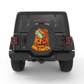 HAPPY HALLOWEEN WITCHCRAFT PEARL  WHITE CARBON FIBER TIRE COVER